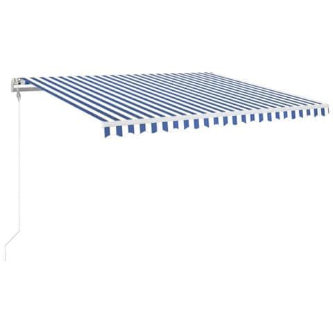Lusso Casadino -  Tenda Da Sole Retrattile Automatica 450x350 Cm Blu E Bianca - Foto 1