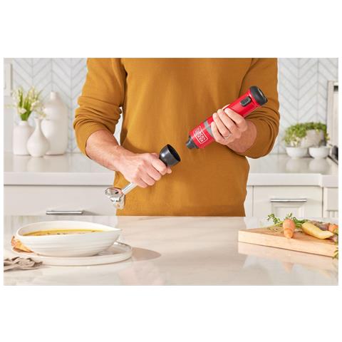 BCKM1012KR frullatore 0,7 L Frullatore ad immersione Rosso, Acciaio inox - Foto 2