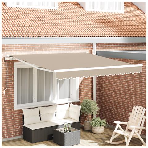 Tenda retrattile automatica  Beige 350x250 cm, Tessuto di ricambio per Tenda  3.5x2.5 m Beige - Foto 2