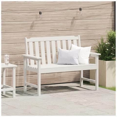 Panchina da Giardino Bianca 120 cm HDPE - Foto 2