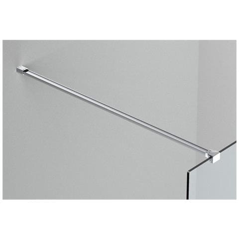 Box Doccia Parete Walk In 120 Cm H 200 Cm Cristallo Temperato Trasparente 8mm Profilo Cromato Melany - Foto 2