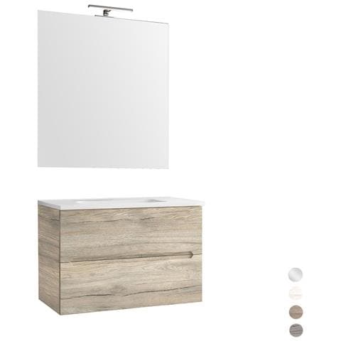 Composizione Mobile Bagno Sospeso Con Cassetti Cm 70 Mod. Talia - Bianco Lucido - Foto 1