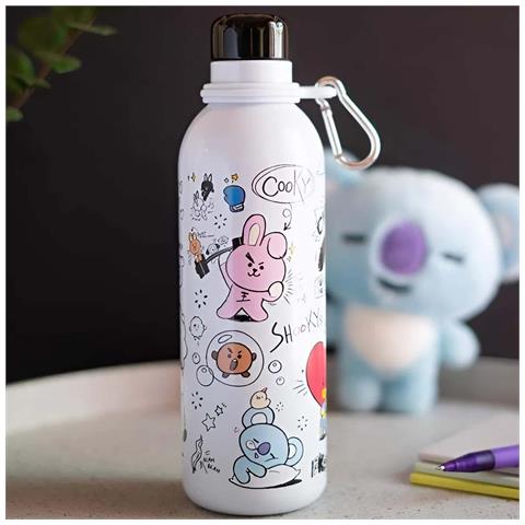 Borraccia Termica 500ml Doppia Parete In Acciaio Inossidabile, Bianco / Nero - Foto 2