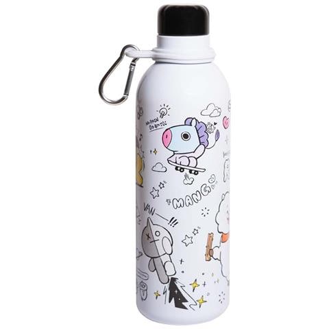 Borraccia Termica 500ml Doppia Parete In Acciaio Inossidabile, Bianco / Nero - Foto 1