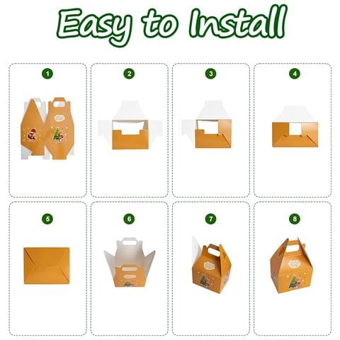 Set Di 24 Scatole Natalizie Ecologiche 15 X 13 X 10cm - Foto 2