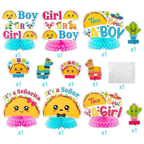 Set Di Decorazioni Per Baby Shower A Tema Taco 12 Pezzi - Foto 4