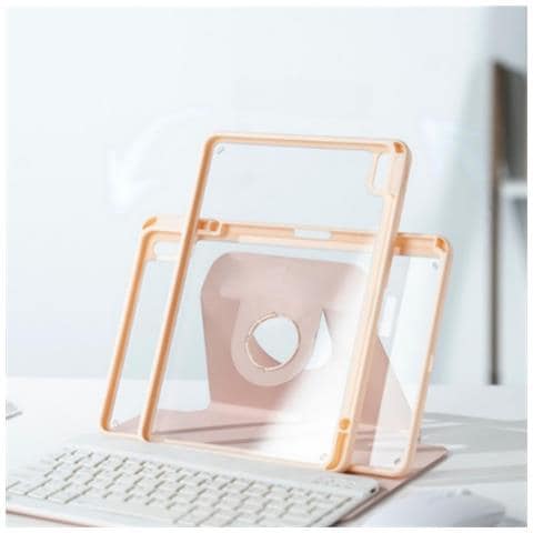 Custodia Con Tastiera Bluetooth Rotante A 360° Compatibile Con Huawei Matepad Air 12 - Rosa - Foto 2