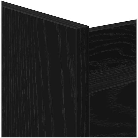 Carrello di Stoccaggio Stretto Rovere Nero 60 x 20 x 82 cm - Foto 9