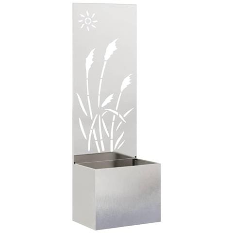 Vaso da Giardino con Pannello Decorativo Argento 50 x 140 cm - Foto 1