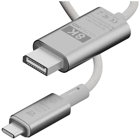 Cavo Usb-c A Hdmi 2m 8k Ultra Hd Serie Pro Cavo, Grigio Chiaro - Foto 2
