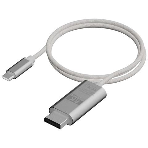 Cavo Usb-c A Hdmi 2m 8k Ultra Hd Serie Pro Cavo, Grigio Chiaro - Foto 5