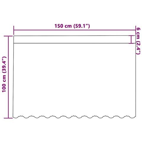 Tende con tende Bianco 500x100cm Poliestere - Foto 8