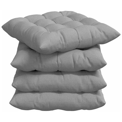 Cuscini per Seduta 2 pcs Grigio Nuvola 40 x 40 x 6 cm Tessuto - Foto 1