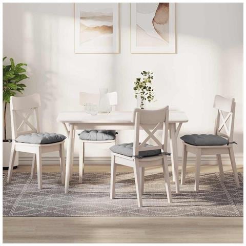 Cuscini per Seduta 2 pcs Grigio Nuvola 40 x 40 x 6 cm Tessuto - Foto 2