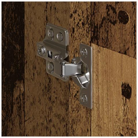 Armadio 2 pcs Legno vecchio 50 x 50 x 200 cm Legno multistrato - Foto 9