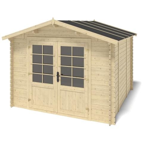 Casetta Da Giardino In Legno - 9m2 - 3x3m - 28mm - Colore: Naturale - Foto 1