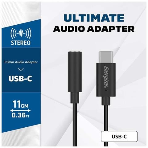 Adattatore Audio Usb-c A Jack 3.5mm 11cm Plug And Play, Nero - Foto 5