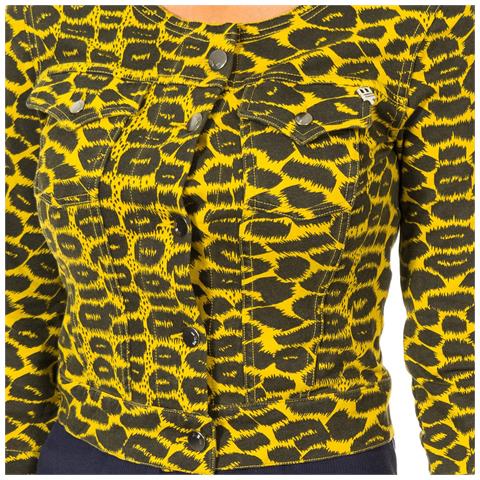 Giacca Effetto Bolero Con Maniche A 3/4 E Girocollo 10dga0175 Donna - Foto 3