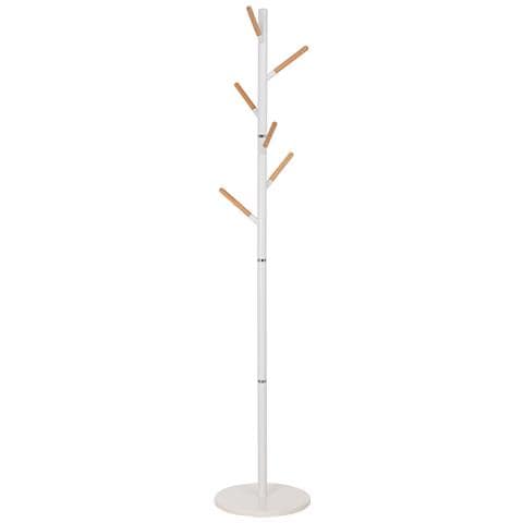 Perchero De Metal Y Madera Blanco 175h Cm - Foto 1