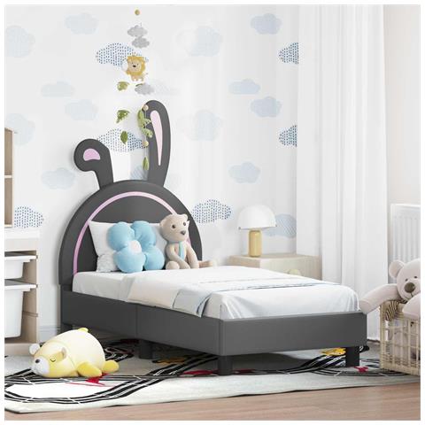 Struttura letto per bambini con testata Grigio chiaro PU - Foto 2