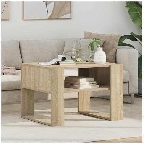 Tavolino da salotto Rovere Sonoma 66 x 53 x 45 cm - Foto 2