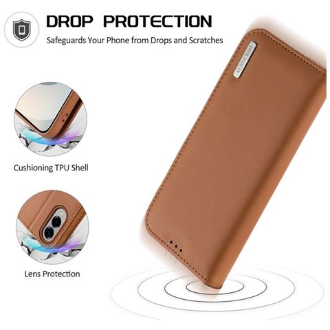 Cover Cartera per Galaxy S25 Edge - Pelle /PU, Marrone - Foto 4