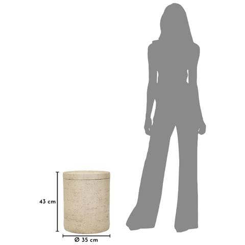 Tavolino Vkh1069-beige-mgo-35x35x43 Cm - Foto 7