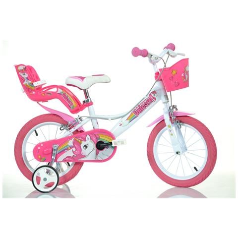 Bici Da Bambina Misura 14'' Art. 144r-un Bicicletta Da Bimba Linea Unicorn - Foto 1