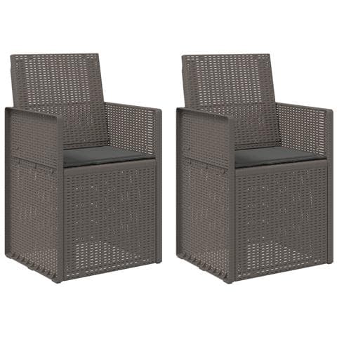 Sedie da pranzo da giardino 2 pcs Grigio chiaro e Antracite PP - Foto 1