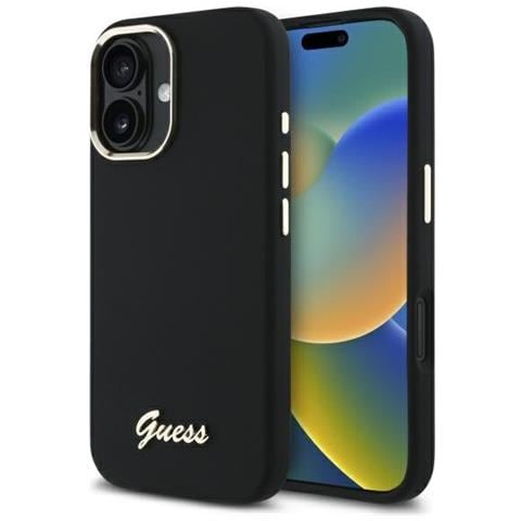 Custodia Iphone 16 Plus Guess Nera Con Logo - Una Scelta Affidabile - Foto 1