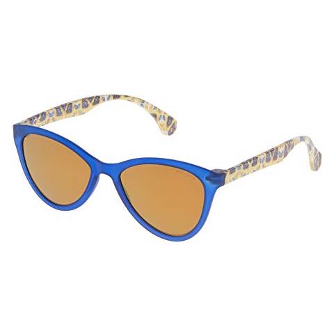 SPL086 Occhiali da Sole, Marrone (Semi Matt TRANSP. Blue), Taglia Unica Donna - Foto 2