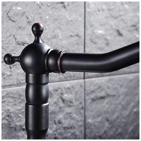 Vintage Alto Forma Retrò piùdi Rubinetto Lavabo Bagno Vecchio Nero - Foto 3