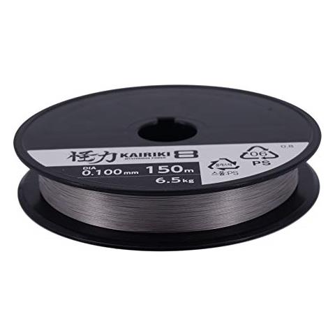 Kairiki 8, 150 Meter, Grigio Chiaro, 0.130mm / 8.2kg, Filo Da Pesca Intrecciato, 59wpla58r12 - Foto 2