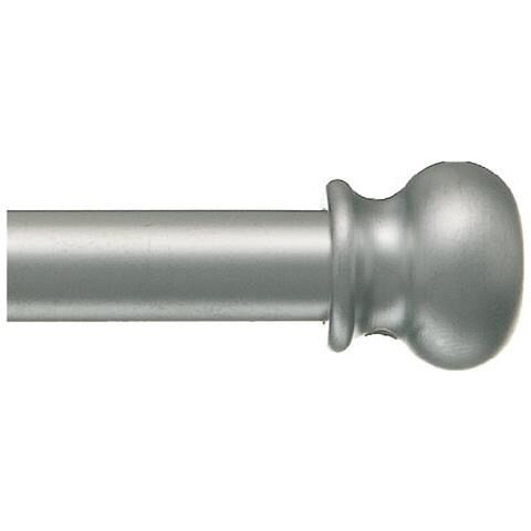 Coppia Bacchette Tendine Bris Bris Ottone Con Testine A ""cipolla"" Nichel Satinato 80 (+20) Cm 21064 - Foto 1