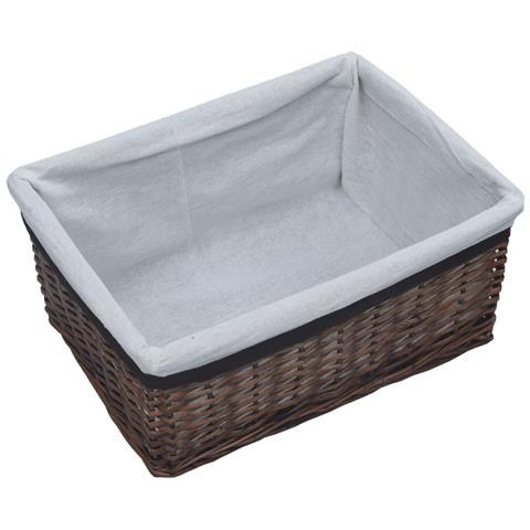 Set Cestini Impilabili 3 pz Marroni in Salice - Foto 8