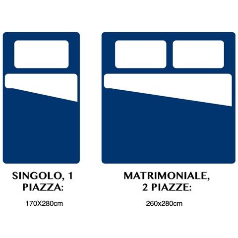 Trapunta Piumone Invernale Linea Pensieri Delicati Disegno Renna Blu Matrimoniale Blu - Foto 6