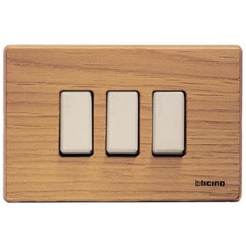 Placca 3 Fori Rovere Originale Per Supporto 503r Magic - 503/3 / lrv - Foto 2