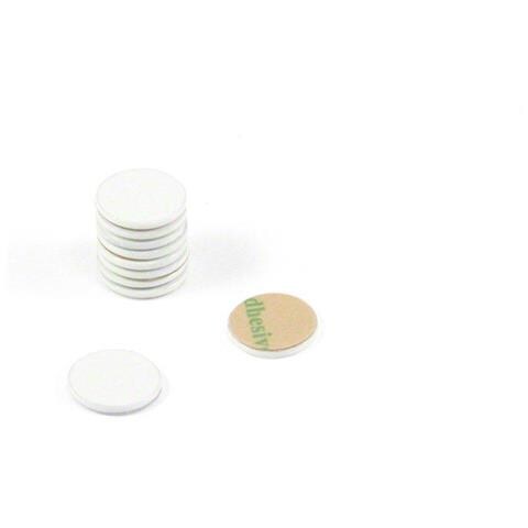 Magnete Expert Diametro Di 10mm X Spessore 1 Mm Verniciato Bianco Acciaio Dolce Disco Con 3m Autoadesivo (confezione Da 10) - Foto 1