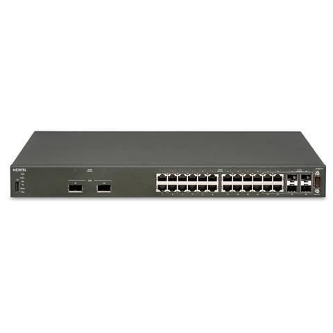 Ethernet Routing Switch 4526-GTX, SNMP 1, SNMP 2, RMON, Telnet, SNMP 3, HTTP, HTTPS, IEEE 802.1D, IEEE 802.1p, IEEE 802.1Q, IEEE 802.1s, IEEE 802.1w, IEEE 802.1x, IEEE 802.3, IEEE 802.3, Gestito, Nero, 438 x 368 x 44 mm, Cablato - Foto 1