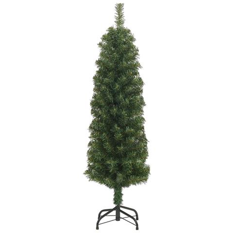 Albero di Natale Artificiale Sottile con Base Verde 120 cm PVC - Foto 2