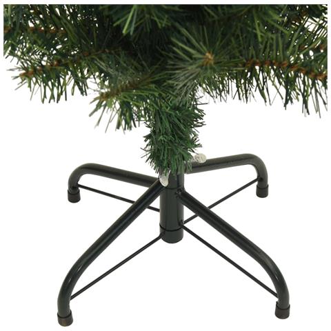 Albero di Natale Artificiale Sottile con Base Verde 120 cm PVC - Foto 6