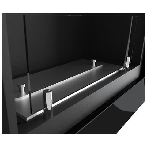 Biocamino Da Incasso Rame 550, Colore Nero Con Vetro Protettivo. Camino A Bioetanolo Da Parete. - Foto 2