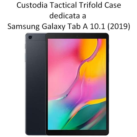 Custodia Originale Book Trifold Case Per Samsung Galaxy Tab A 10.1 (2019) T510 - T515 Azzur - Foto 2