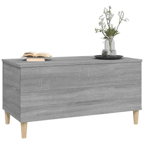 Tavolino Salotto Grigio Sonoma 90x44,5x45 Cm Legno Multistrato - Foto 2