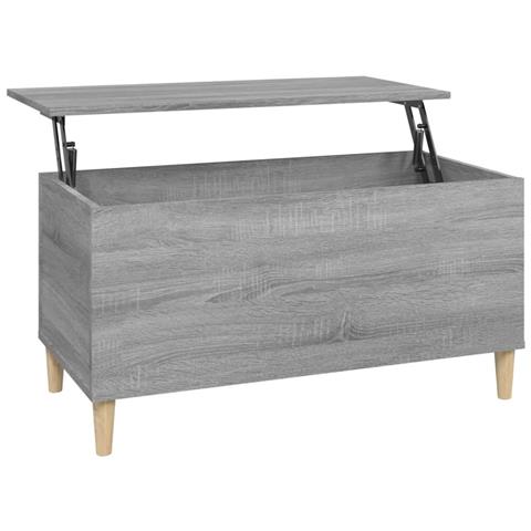 Tavolino Salotto Grigio Sonoma 90x44,5x45 Cm Legno Multistrato - Foto 1