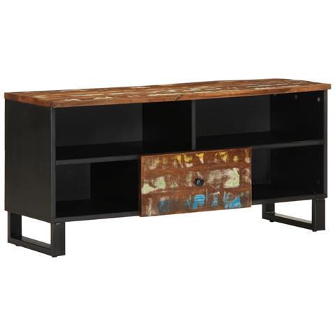 Mobile Porta TV fatto a mano in legno massiccio riciclato 120x30x40cm Vida XL