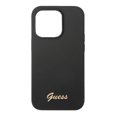 Liquid Silicone Metal Logo Case Fr Apple Iphone 14 Pro - Black (guhcp14lslsmk) - Foto 1