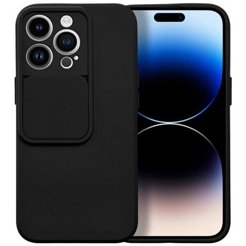 Custodia Tpu Silicone Slide Cover Case Per Apple Iphone 13 Pro Black - Foto 1