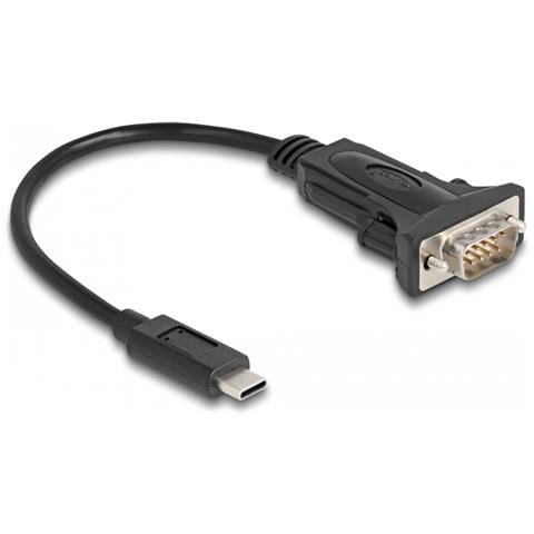 Adattatore USB Type-C per 1 x seriale RS-232 D-Sub 9 pin maschio con viti 0,25 m - Foto 1