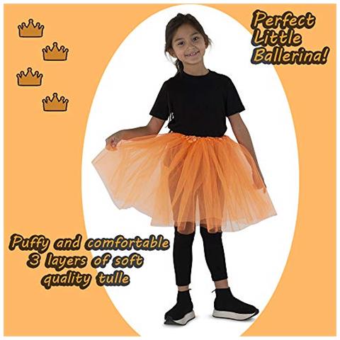 Confezione Multipla Di Tutù Dress-up-america Per Ragazze - Confezione In Cinque Colori Di Gonne Tutù Da Principessa Per Bambini - Gonne Da Balletto In Tulle A Tre Strati - Tutù Da Danza Da 15 Pollici - Foto 3